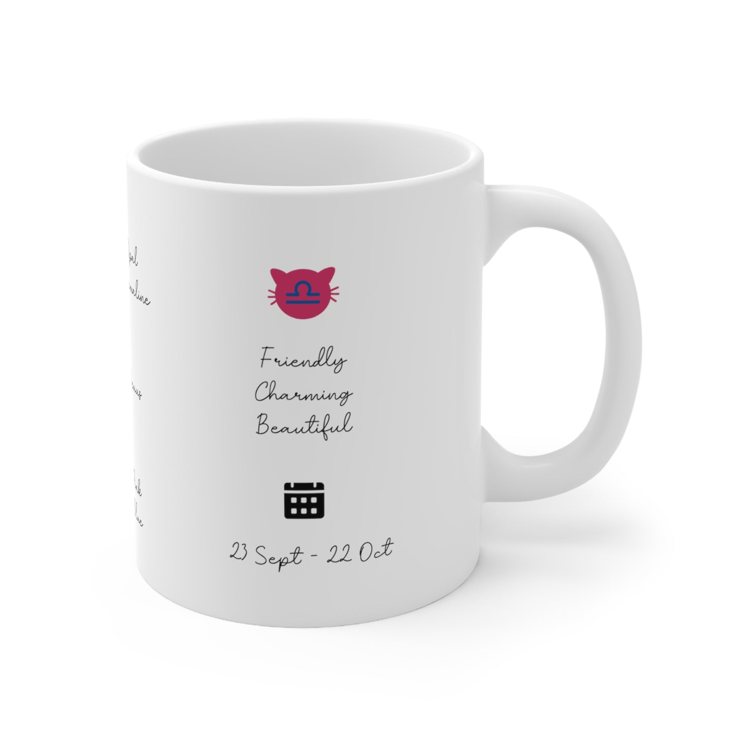 Libra Lucky Cat : Bio Mug