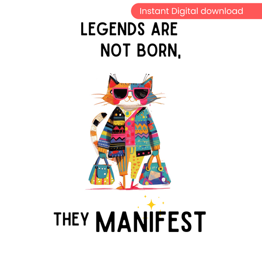 MANIFEST your inner LEGEND | Legends Are Not Born, They Manifest – Digital Wall Art