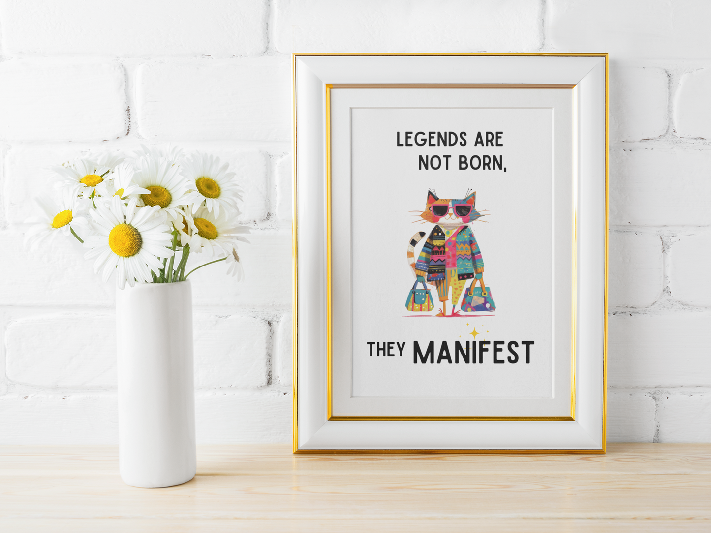 MANIFEST your inner LEGEND | Legends Are Not Born, They Manifest – Digital Wall Art