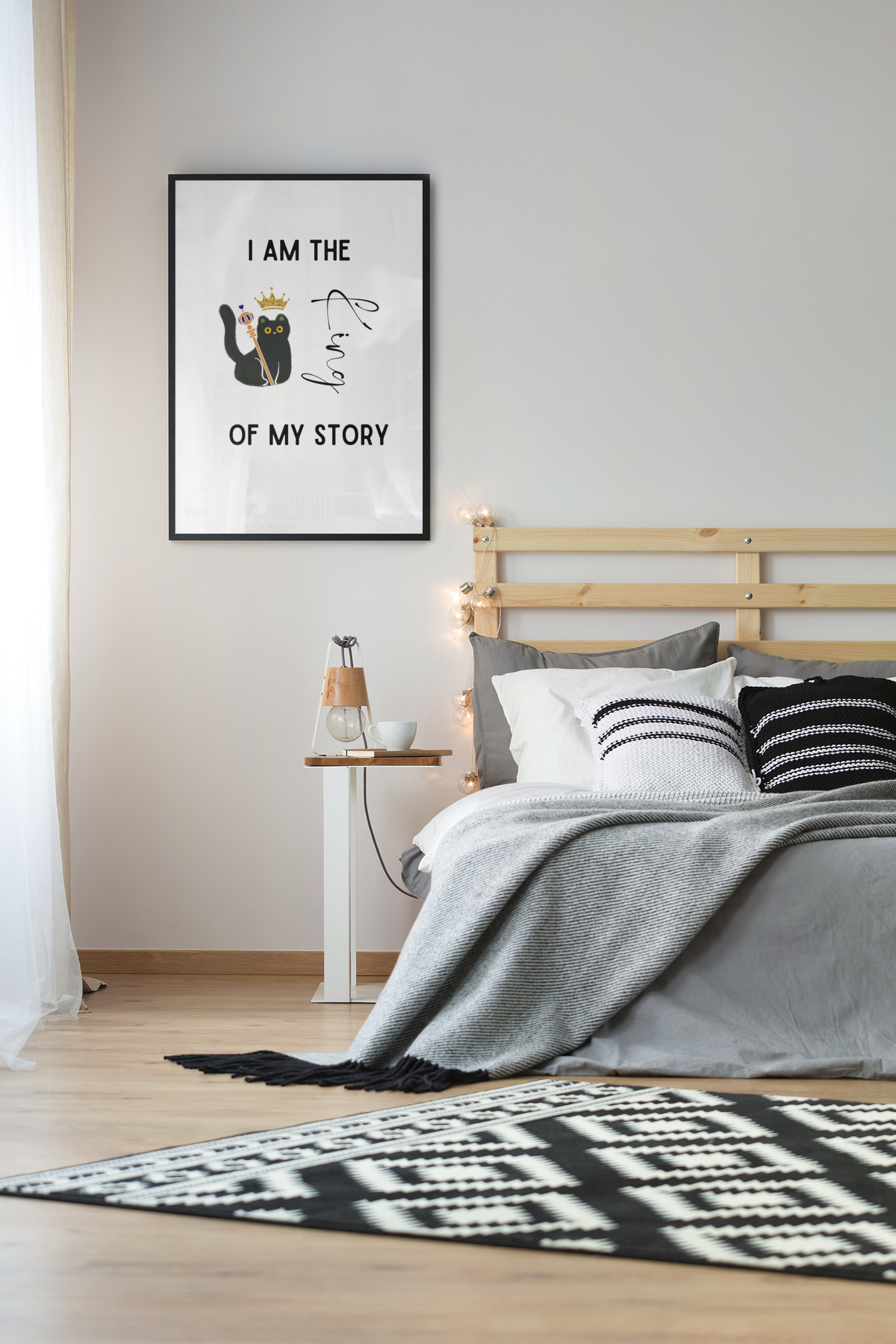 Build your NARRATIVE | I Am the King of My Story – Digital Cat Wall Art