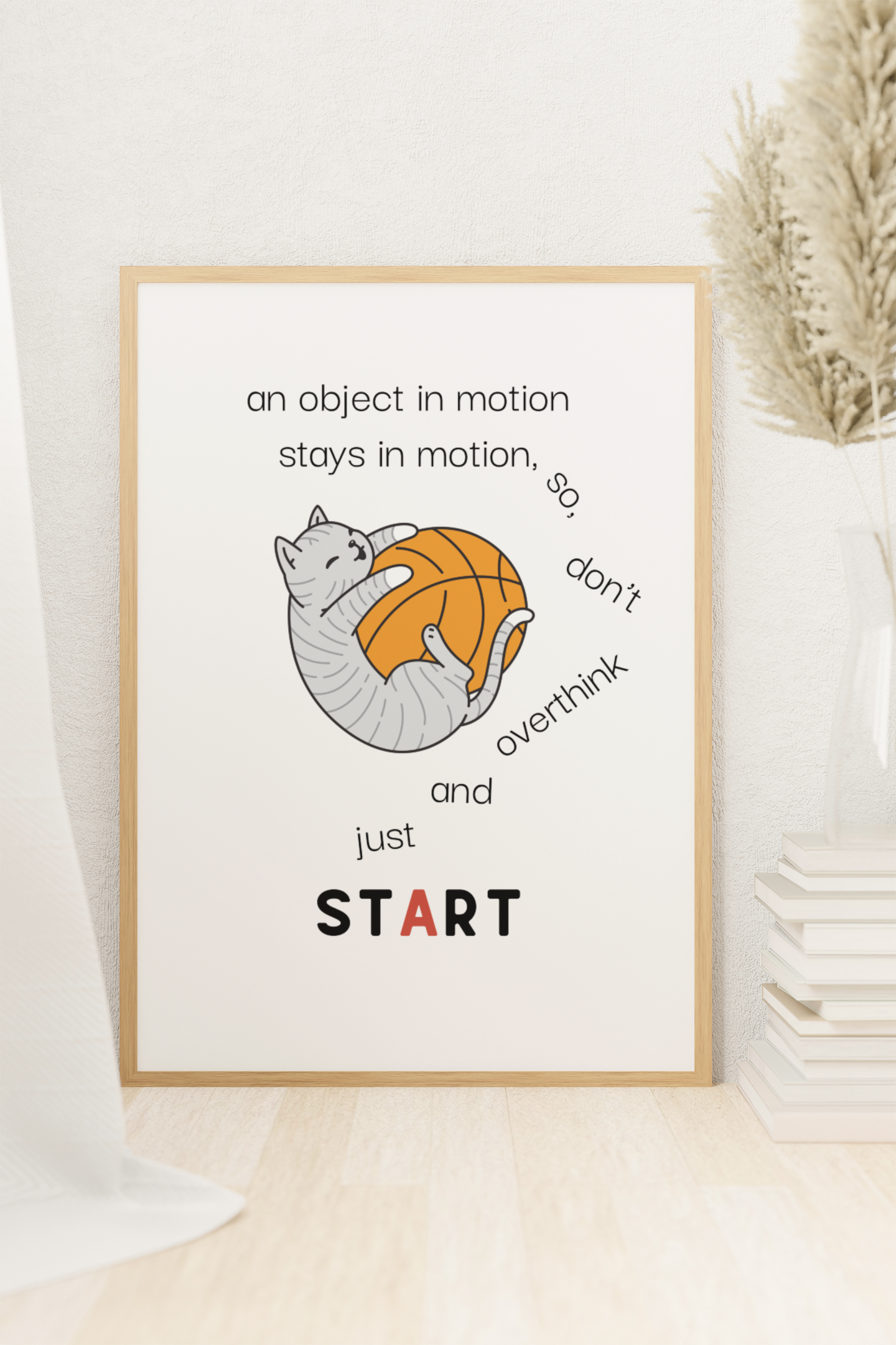 OVERCOME resistance & get STARTED | An Object in Motion Stays in Motion – Digital Wall Art
