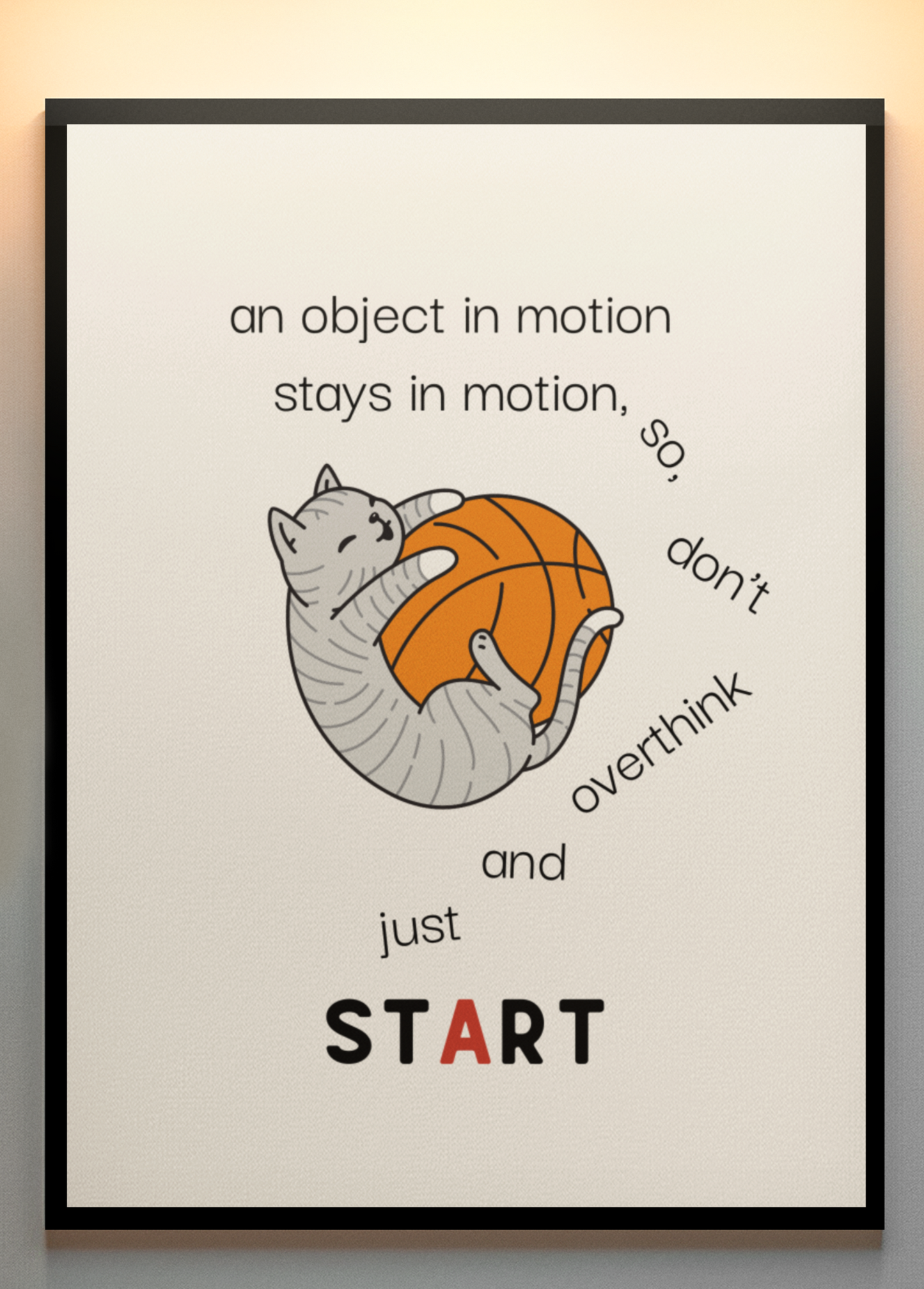 OVERCOME resistance & get STARTED | An Object in Motion Stays in Motion – Digital Wall Art
