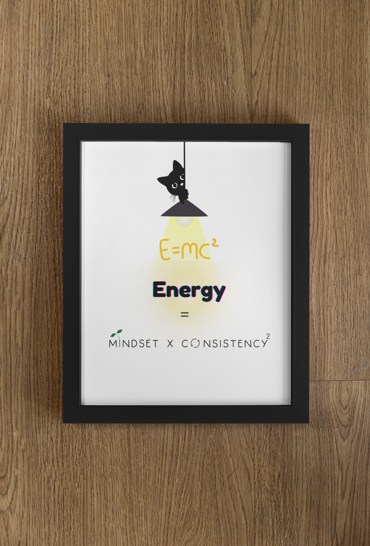 Fuel thy DISCIPLINE| E = MC²: Energy = Mindset x Consistency – Digital Wall Art