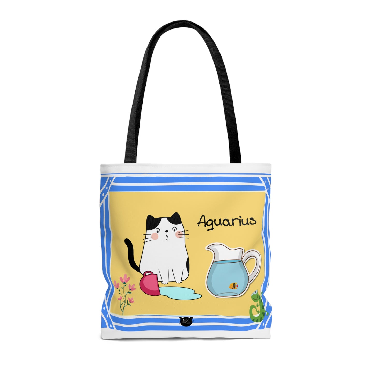 Aquarius Lucky Cat: Tote Bag
