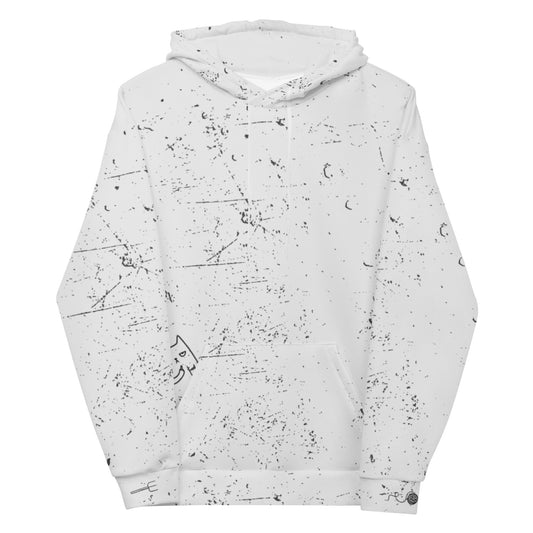Flipping Bob Cool Cats: Unisex Peak-a-Boo Hoodie in Grunge