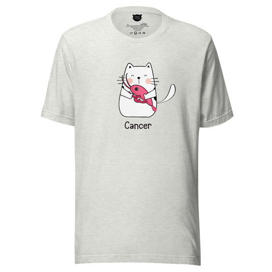 Cancer Lucky Cat: Unisex Essential T-shirt - Pick your colour